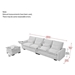 Terra Veda 114 Modular Sofa with Reversible Ottoman USB Ports & Cup Holder - Dark Grey - CAB2015