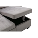 Celest 77" Reversible Sectional Storage Sleeper Sofa Bed - Chaise with Storage - Skin-Feeling Velvet Fabric - Light Grey Color - CAB2018