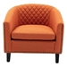 Fablebrook Accent Barrel Chair - Orange Linen - Solid Wood Legs - CAB2045