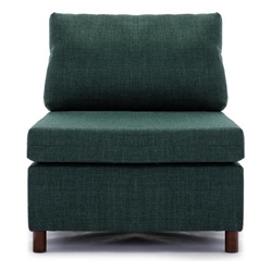 Davenport Middle Module Accent Armless Chair - Green 