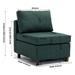 Davenport Middle Module Accent Armless Chair - Green - CAB2048