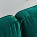 Oread 70" Modern Button Tufted Loveseat with 2 Throw Pillows - Emerald Velvet Fabric - Golden Metal Leg - CAB2085