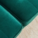 Oread 70" Modern Button Tufted Loveseat with 2 Throw Pillows - Emerald Velvet Fabric - Golden Metal Leg - CAB2085