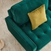 Oread 70" Modern Button Tufted Loveseat with 2 Throw Pillows - Emerald Velvet Fabric - Golden Metal Leg - CAB2085