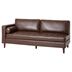 Spokane 109 Sectional Sofa Bed with Chaise Lounge - Light Brown Polyurethane - Birch Wood Legs