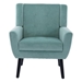 Village Green Accent Chair - Modern Ergonomics - Mint Green Velvet - Black Legs - CAB2087