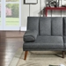 Calgary 71" Adjustable Sofa Bed - Blue Grey Polyfiber - Solid Wood Legs - CAB2104