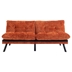 Eastonview 71" Convertible Sofa Bed - Orange Chenille - Metal Legs