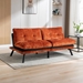 Eastonview 71" Convertible Sofa Bed - Orange Chenille - Metal Legs - CAB2105