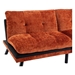 Eastonview 71" Convertible Sofa Bed - Orange Chenille - Metal Legs - CAB2105