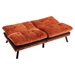 Eastonview 71" Convertible Sofa Bed - Orange Chenille - Metal Legs - CAB2105