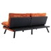 Eastonview 71" Convertible Sofa Bed - Orange Chenille - Metal Legs - CAB2105