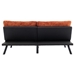 Eastonview 71" Convertible Sofa Bed - Orange Chenille - Metal Legs - CAB2105