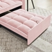 Maison Sofa Bed Chair - Pink Velvet - White Eucalyptus Wood Frame - CAB2112