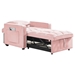 Maison Sofa Bed Chair - Pink Velvet - White Eucalyptus Wood Frame - CAB2112