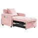 Maison Sofa Bed Chair - Pink Velvet - White Eucalyptus Wood Frame - CAB2112