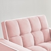 Maison Sofa Bed Chair - Pink Velvet - White Eucalyptus Wood Frame - CAB2112