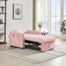 Maison Sofa Bed Chair - Pink Velvet - White Eucalyptus Wood Frame - CAB2112