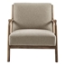 Novaria Lounge Chair - Taupe Upholstery - Elm Wood Finish Frame