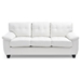 Dorakai Loveseat - White Polyurethane - Hardwood Frame - CAB2135