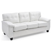 Dorakai Loveseat - White Polyurethane - Hardwood Frame - CAB2135