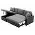 Alfreton 92" Sectional Sofa with Storage and 2 Stools - Steel Gray Fabric - Solid Wood Frame