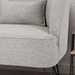 Kalani Loveseat - Light Grey Polyester Upholstery - Clean Black Finish Hairpin Legs - CAB2145