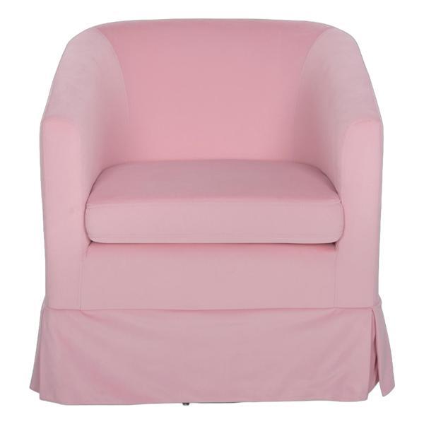 Eleganza 27" Wide Swivel Chair - Pink Velvet Fabric - Solid Wood Frame 