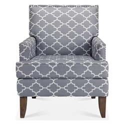 Vallia Accent Chair - Grey Mix - Birch Legs 