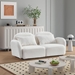 Fairview 66" Loveseat - White Teddy Fabric - Solid Wood Frame - CAB2177