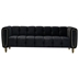 Terra Cove 83" Velvet Sofa - Black - Golden Metal Legs