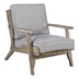 Duskfire Accent Chair - Grey Upholstery - Driftwood Finish