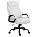 Harrison Big and Tall 400lbs Executive Office Chair with Wide Seat - White Faux Leather - CAB2197