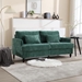 Montclair 68" Loveseat - Emerald Chenille - Brown Rubber Wood Legs - CAB2203