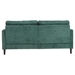 Montclair 68" Loveseat - Emerald Chenille - Brown Rubber Wood Legs - CAB2203