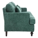 Montclair 68" Loveseat - Emerald Chenille - Brown Rubber Wood Legs - CAB2203