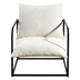 Mariposia Accent Chair - White - Espresso Wood Tone Frame