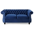 Gwendolyn Loveseat Sofa - Navy Blue Velvet