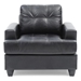 Dakar Accent Chair with Kiln Dried Hardwood Frame - Black Micro Suede Fabric - CAB2239