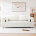 Vista 82" Sofa with Extra Wide Domed Arms - White Loop Yarn Fabric - Solid Wood Frame and Legs - CAB2240