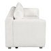 Vista 82" Sofa with Extra Wide Domed Arms - White Loop Yarn Fabric - Solid Wood Frame and Legs - CAB2240