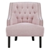 Orchard Accent Chair - Pink Chenille Upholstery - Black Finish Legs