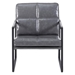 Gainsborough Recliner Chair - Light Grey Polyurethane Leather - Black Metal Frame - CAB2248