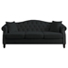 Cavonia 79" Chesterfield Sofa - Black Velvet - Solid Wood Frame - CAB2271