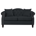 Cavonia 57" Chesterfield Loveseat - Black Velvet - Solid Wood Frame