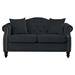 Cavonia 57" Chesterfield Loveseat - Black Velvet - Solid Wood Frame - CAB2276