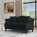 Cavonia 57" Chesterfield Loveseat - Black Velvet - Solid Wood Frame - CAB2276