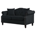 Cavonia 57" Chesterfield Loveseat - Black Velvet - Solid Wood Frame - CAB2276