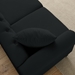 Cavonia 57" Chesterfield Loveseat - Black Velvet - Solid Wood Frame - CAB2276