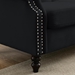 Cavonia 57" Chesterfield Loveseat - Black Velvet - Solid Wood Frame - CAB2276